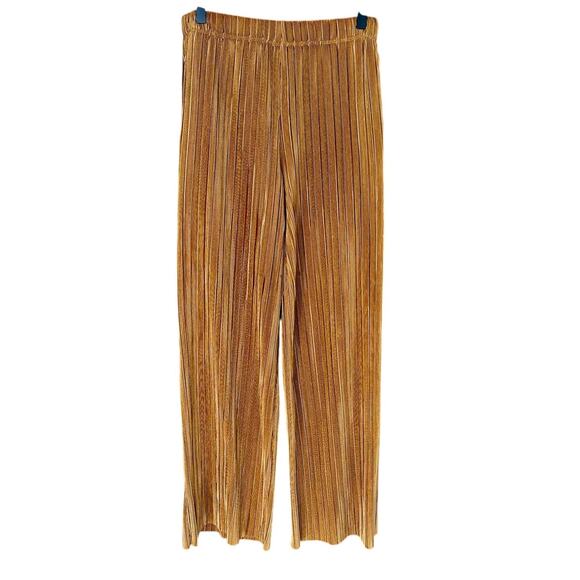 Steve Madden Burnt Orange Pleated Wide Leg Pant High Rise Party Formal Stretch M - Picture 1 of 9